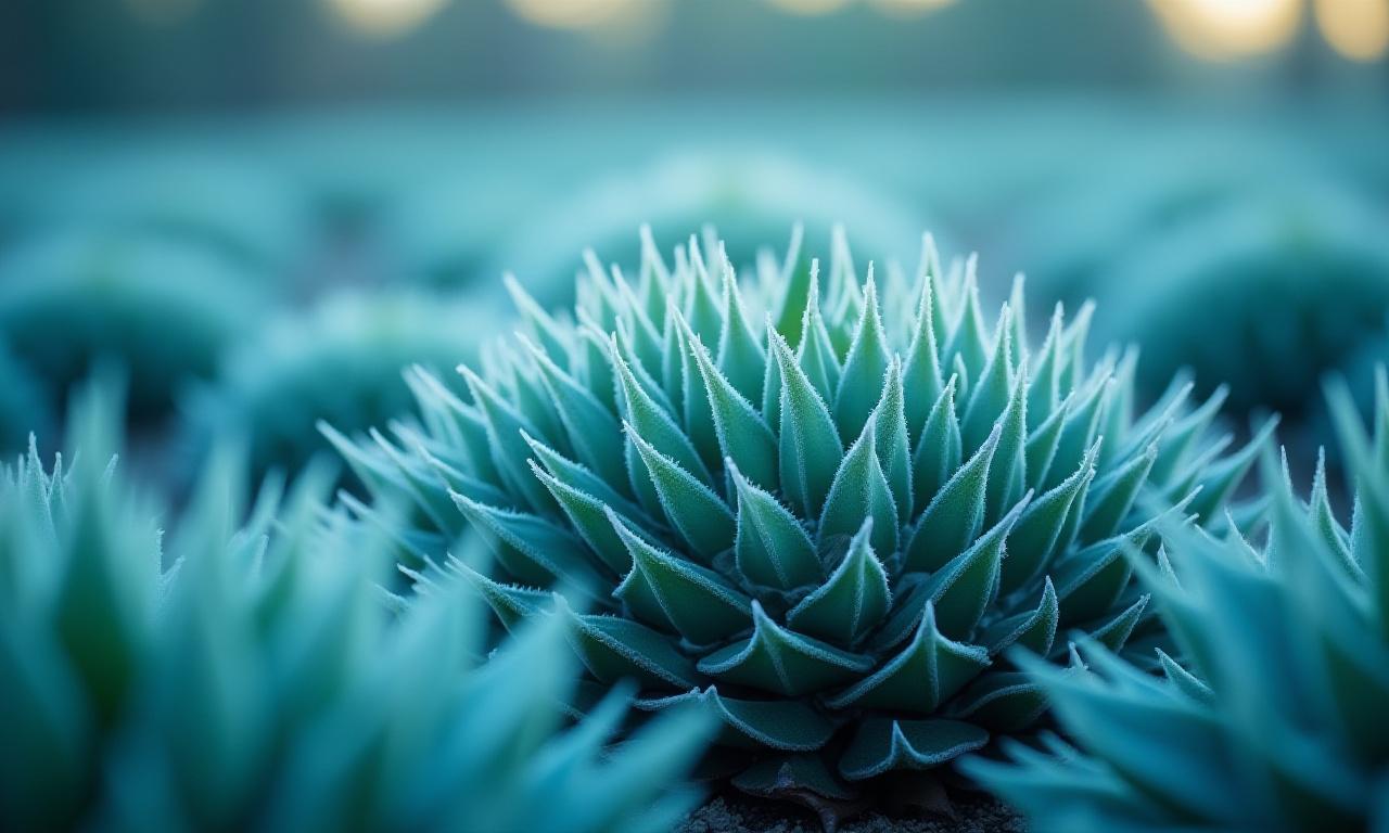 Close up of frost-resistant vertical garden plants