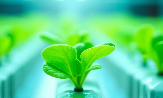 Close up of high-tech aeroponic farm